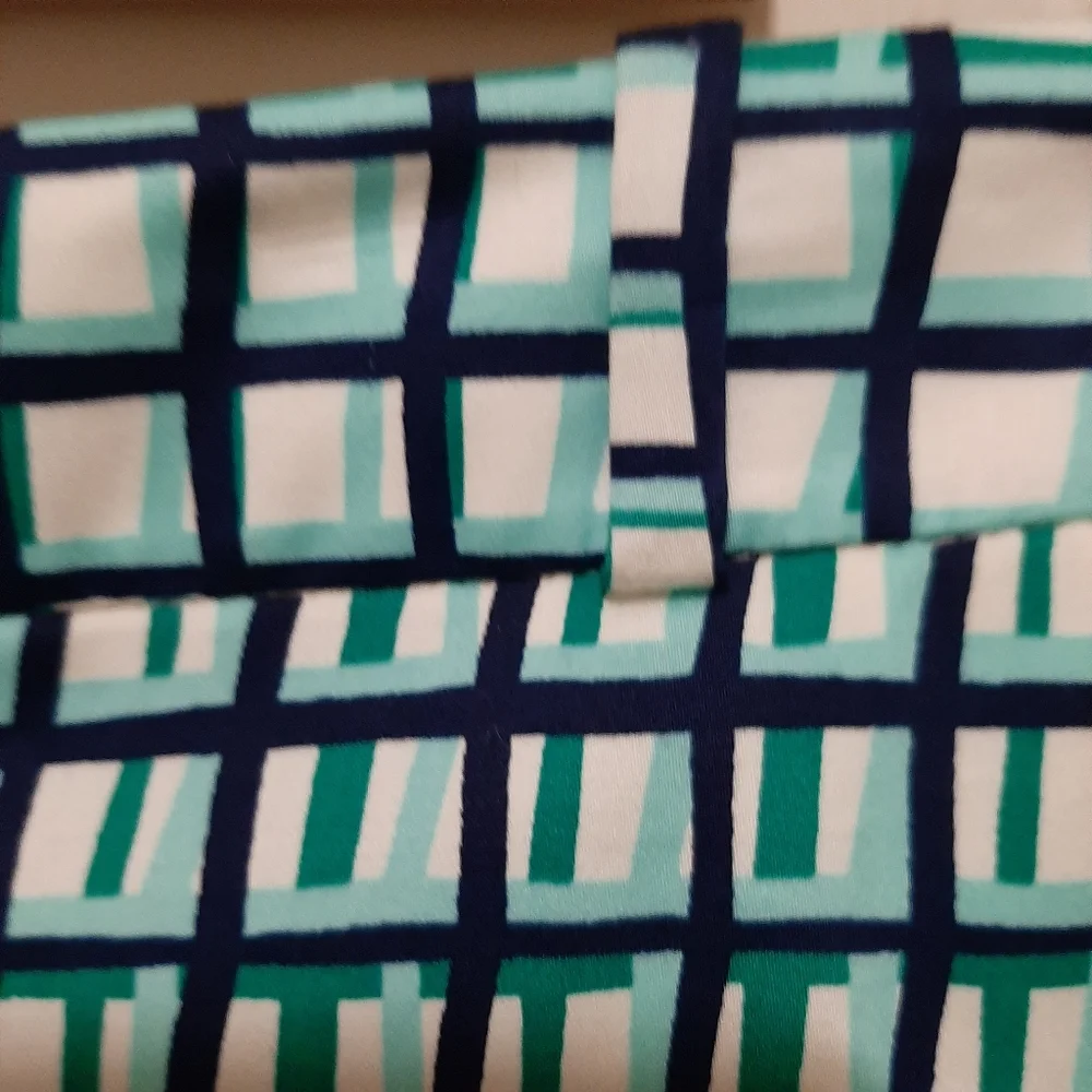 Kate Spade Breeze Block Plaid Cotton Pants Size 6